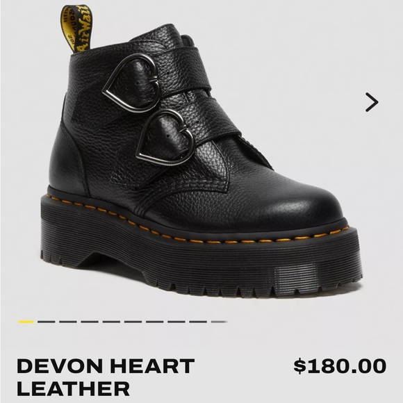 Dr. Martens Devon Heart Leather Platform Boots.  NIB. - Picture 2 of 7